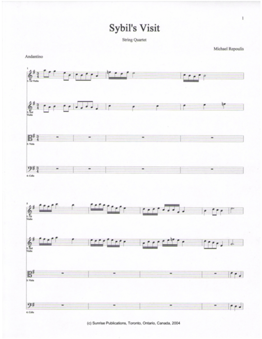 Sybil's Visit Sybil's Visit String Trio scores gallery preview page 1