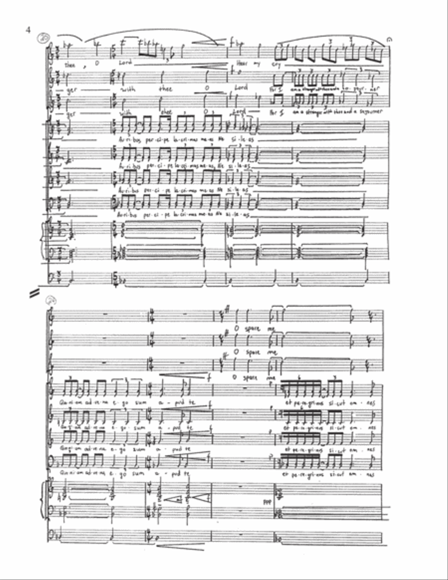 Hear My Cry, O Lord Divisi scores gallery preview page 4