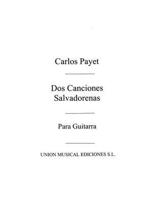 Book cover for Dos Canciones Salvadorenas