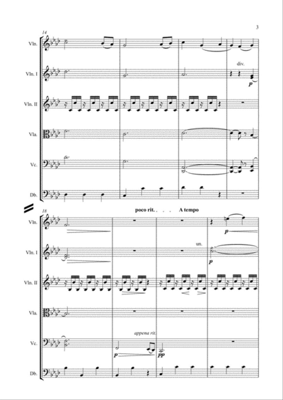 Asturiana - arr. for string orchestra String Orchestra scores gallery preview page 3