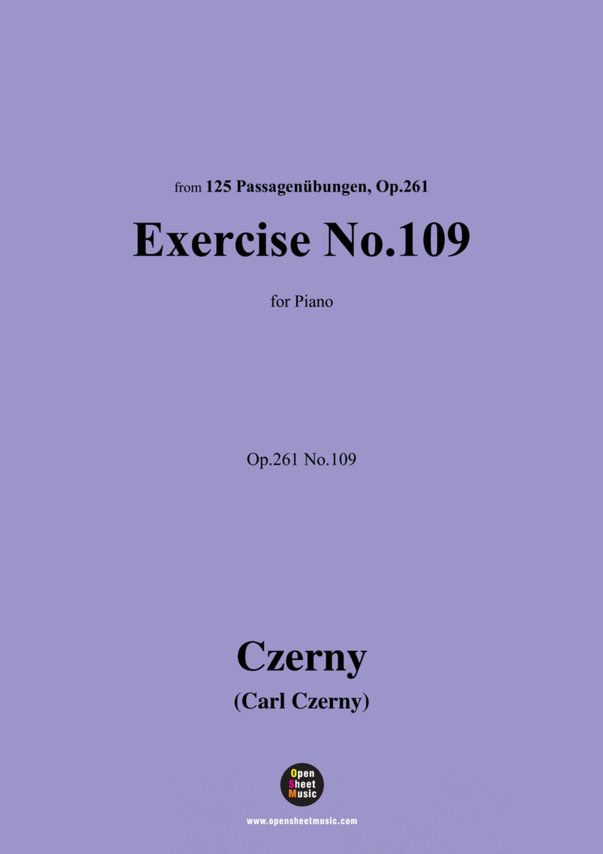 C. Czerny-Exercise No.109,Op.261 No.109 image number null