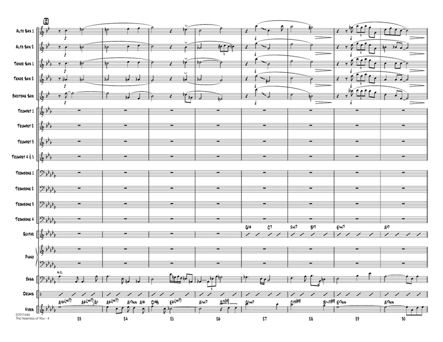The Nearness Of You - Full Score Jazz Ensemble scores gallery preview page 4