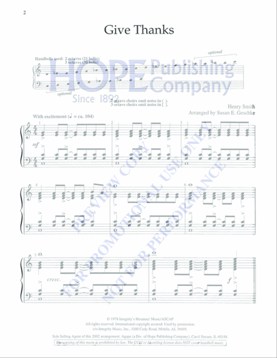 Give Thanks Give Thanks 3-Octaves scores gallery preview page 2