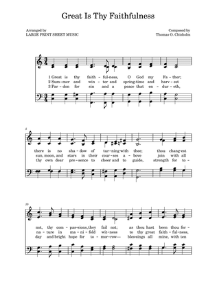Great Is Thy Faithfulness | Hymnbook Version in Key of C