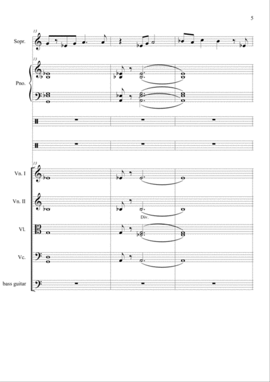 V 120/ Concert for voice and chamber orshestra Jazz Ensemble scores gallery preview page 5
