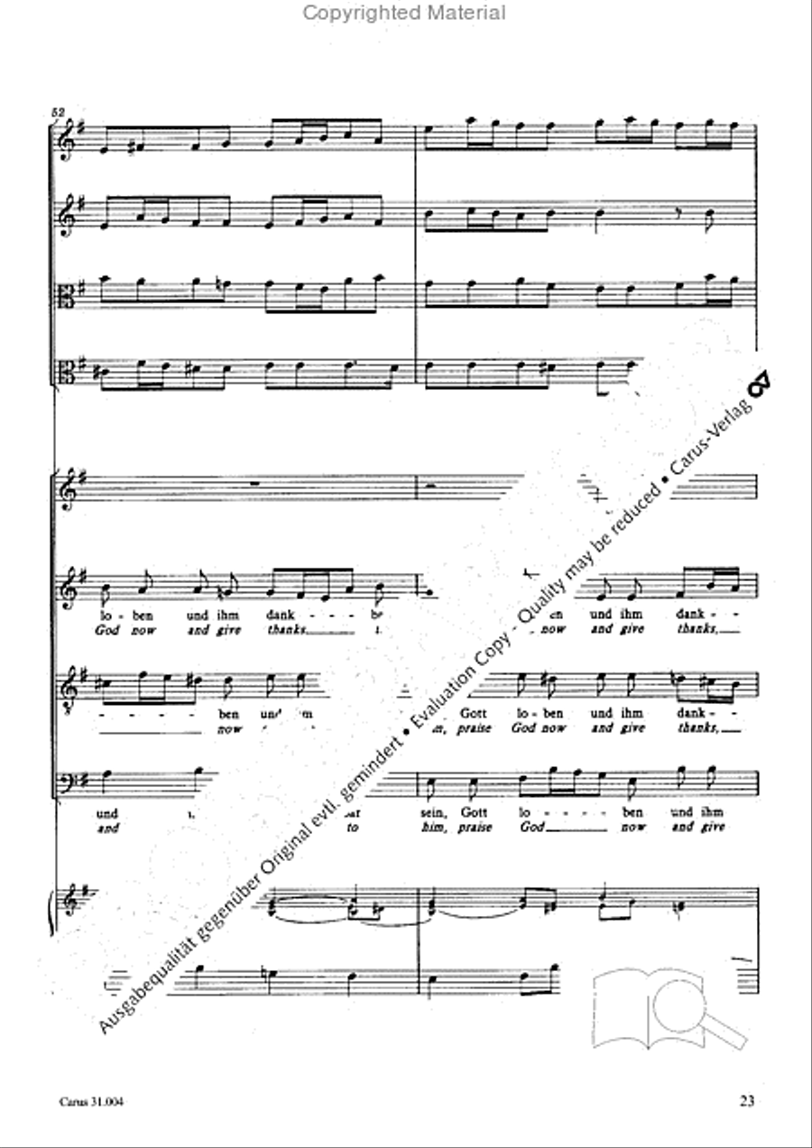 Christ lay in death's cold prison (Christ lag in Todesbanden) 4-Part scores gallery preview page 21
