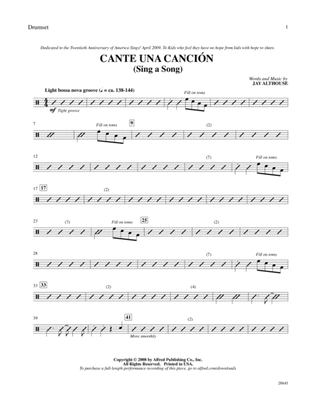 Cante una Cancion (Sing a Song): Drums
