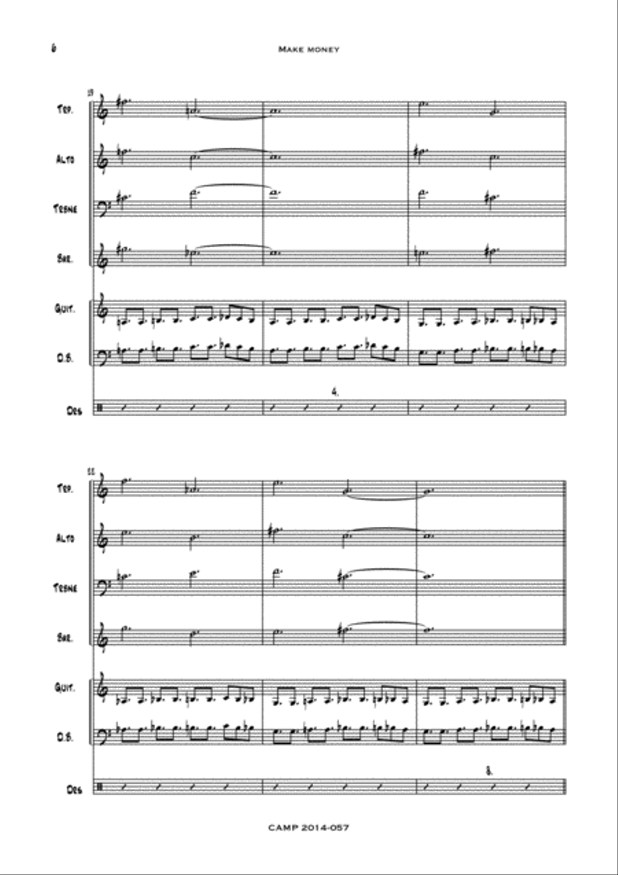 Make money Jazz Ensemble scores gallery preview page 6