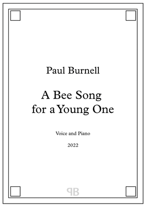 Book cover for A Bee Song for a Young One, for Voice and Piano