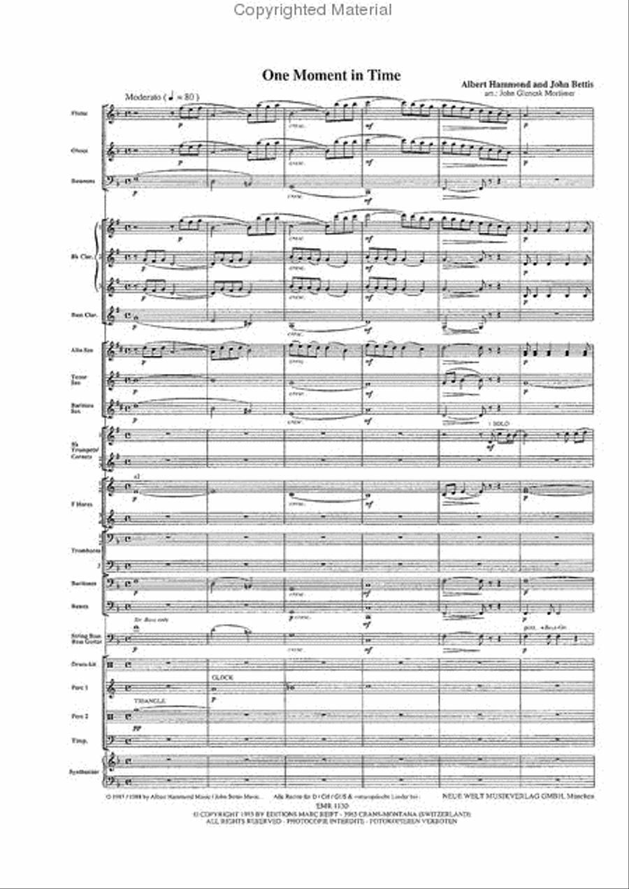 One Moment In Time Concert Band scores gallery preview page 3