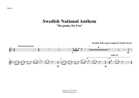 Swedish National Anthem for Symphony Orchestra (Kt Olympic Anthem Series) image number null