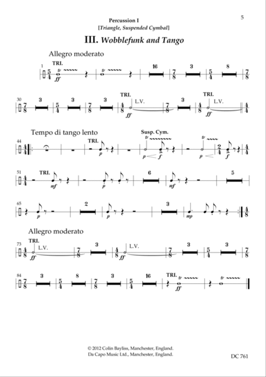 Symphony No.5 [percussion parts] Percussion Ensemble scores gallery preview page 5