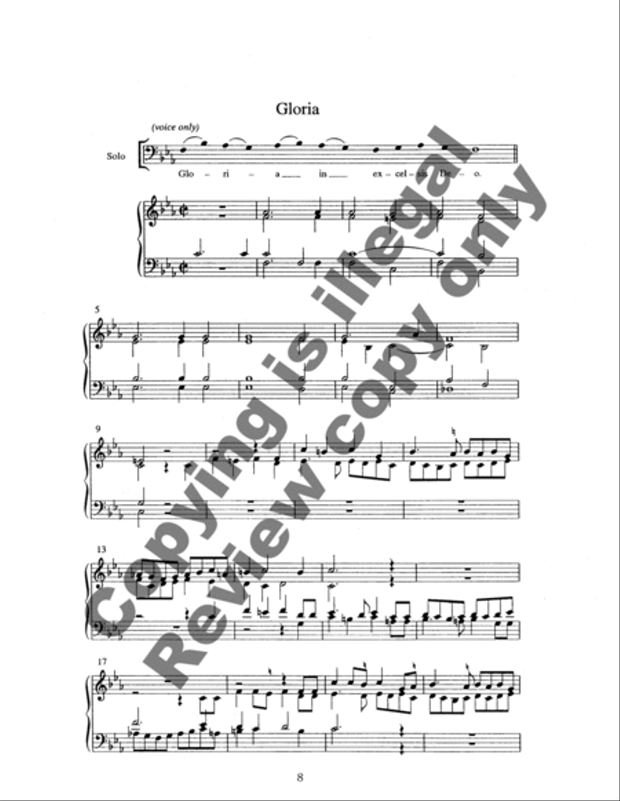 Messa a 4 voci (Keyboard/Instrumental Part) Choir scores gallery preview page 12