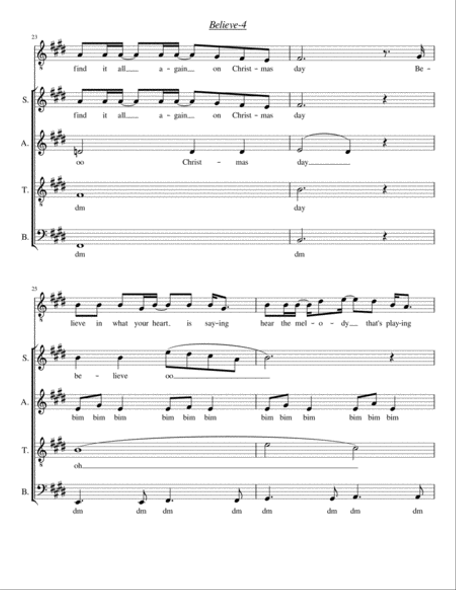 Believe 4-Part scores gallery preview page 4