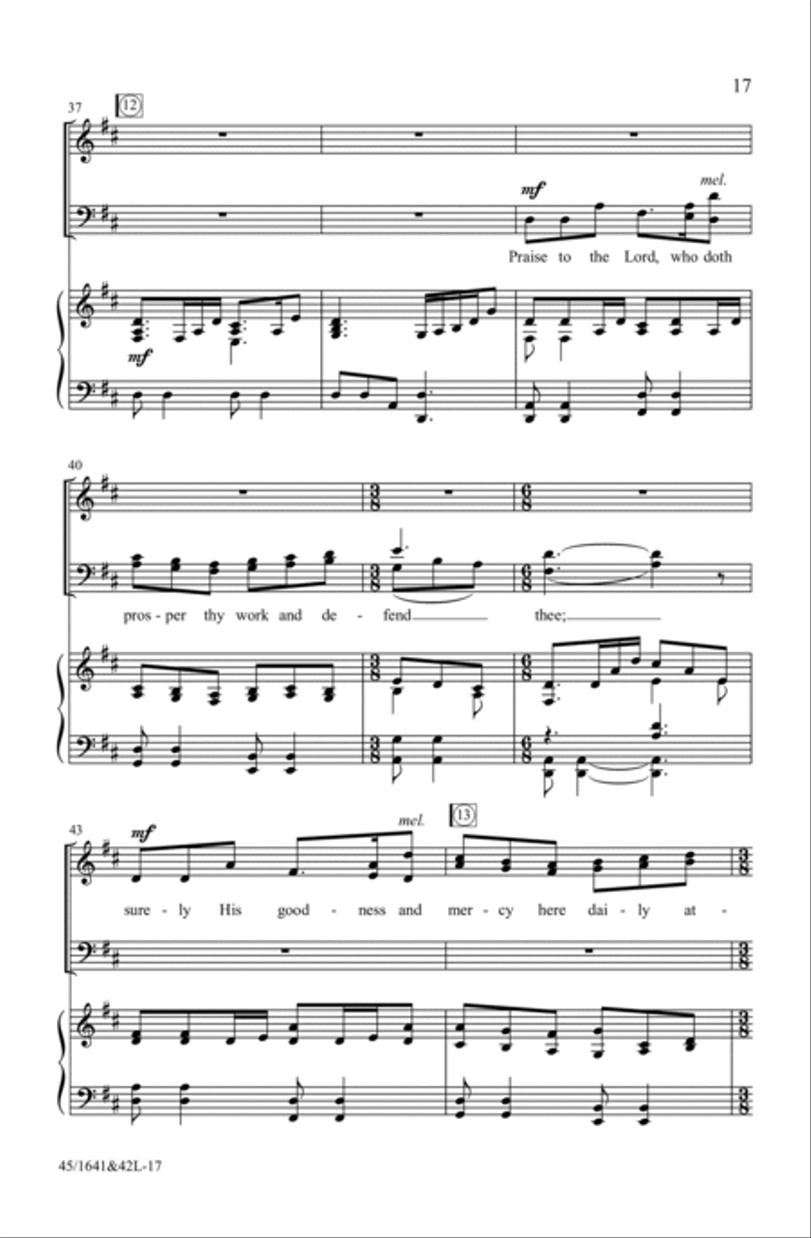 A Festival of Hymns SATB (Digital Download) 4-Part scores gallery preview page 17