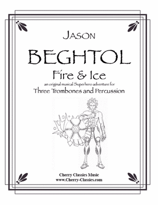 Book cover for Fire & Ice for Trombone Trio & Percussion