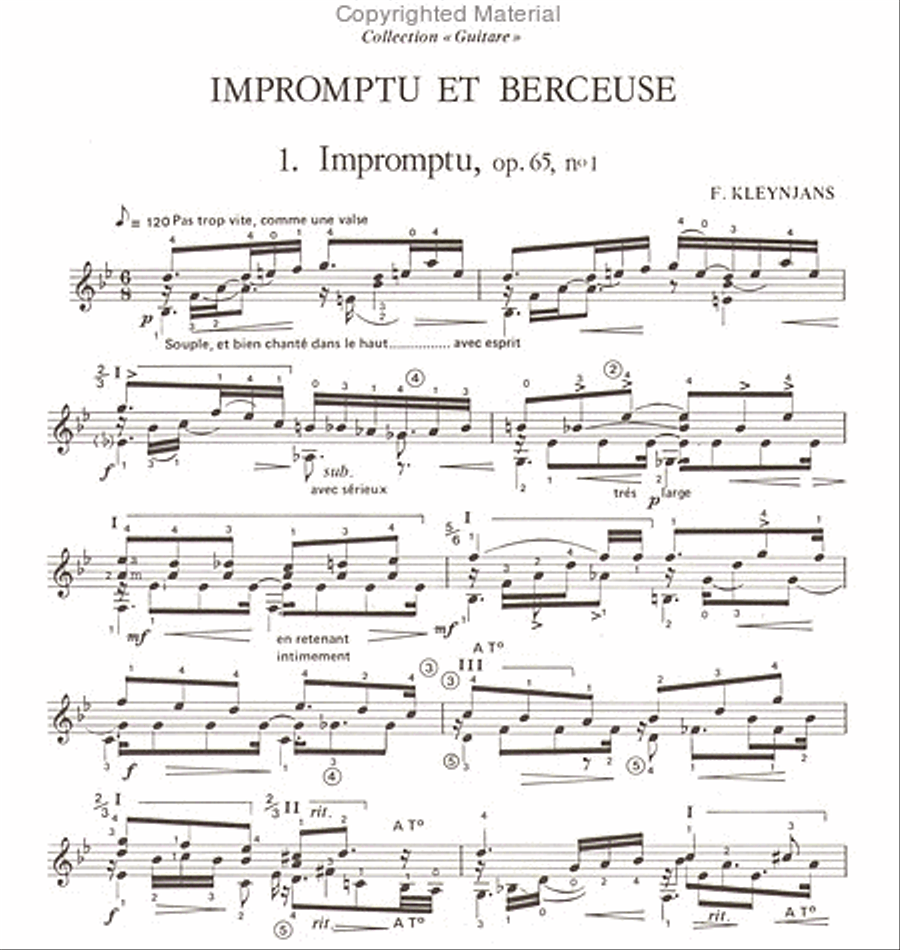 Impromptu et berceuse Guitar scores gallery preview page 2
