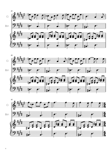 Swan Lake (theme) - Tchaikovsky - Basoon and Clarinet w/ Piano Accompaniment image number null