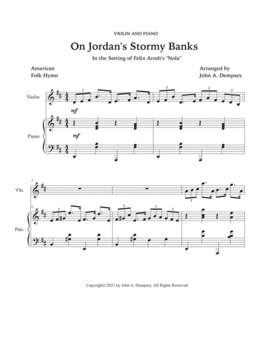 On Jordan's Stormy Banks (Violin and Piano) image number null