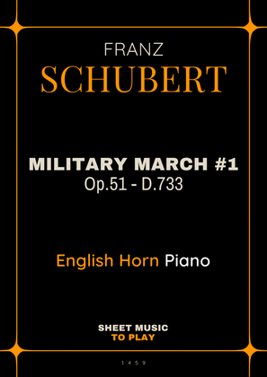 Military March No.1, Op.51 - English Horn and Piano (Full Score and Parts)