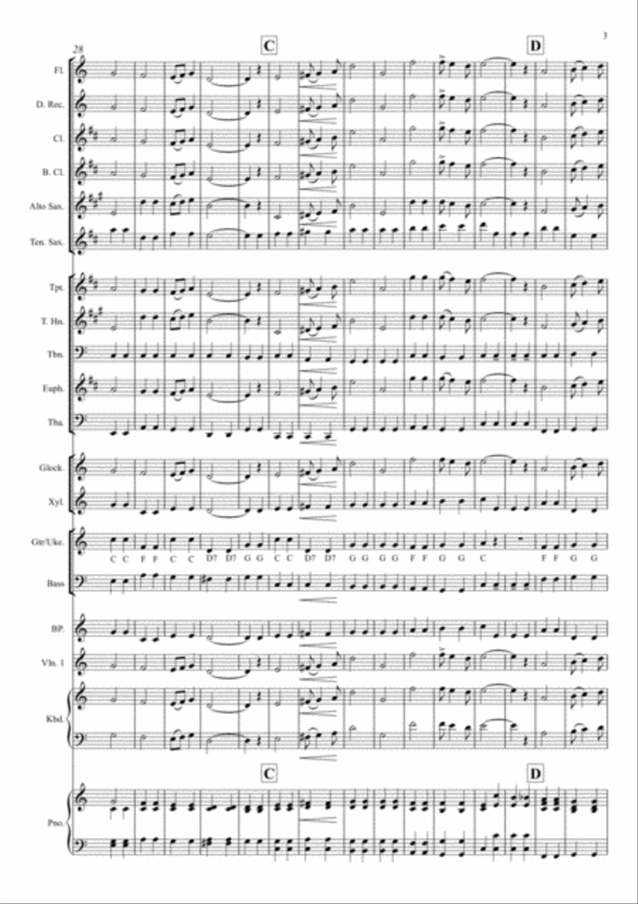 Pomp and Circumstance Marches Nos 1 & 4 (Mixed Ensemble) Large Ensemble scores gallery preview page 3