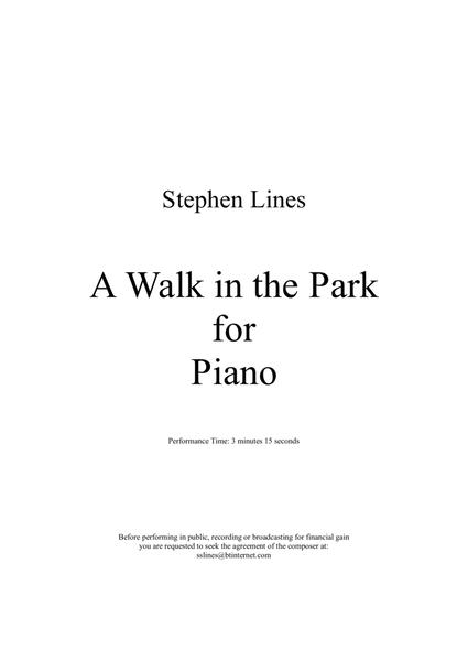 A Walk in the Park for Piano image number null