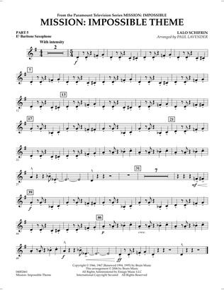 Mission: Impossible Theme (arr. Paul Lavender) - Pt.5 - Eb Baritone Saxophone