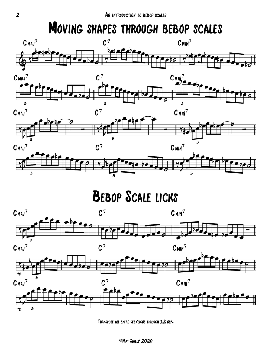 Bebop scale alto sax discount
