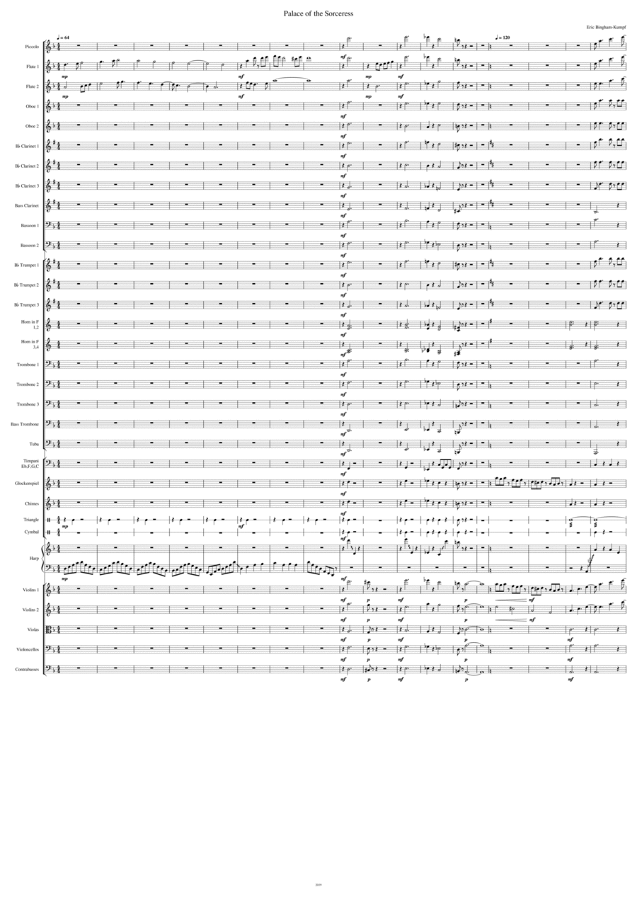 Palace of the Sorceress Full Orchestra scores gallery preview page 1