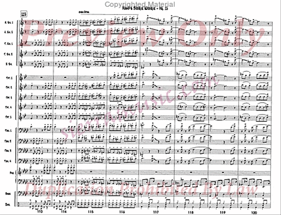 Hamp's Boogie Woogie Jazz Ensemble scores gallery preview page 16