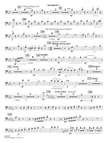 Richard Rodgers in Concert (Medley) (arr. Mac Huff, Paul Murtha) - Trombone 1