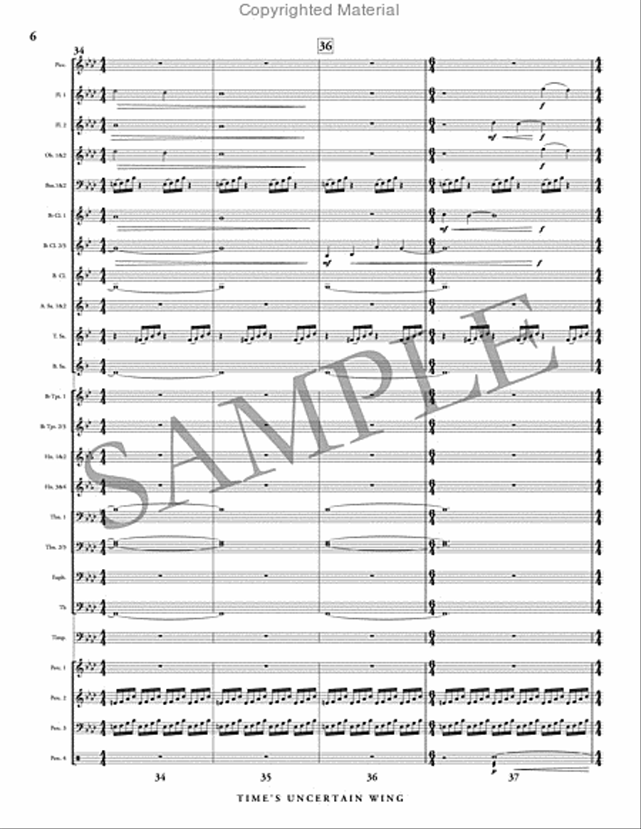 Time's Uncertain Wing (score & parts) Concert Band scores gallery preview page 7