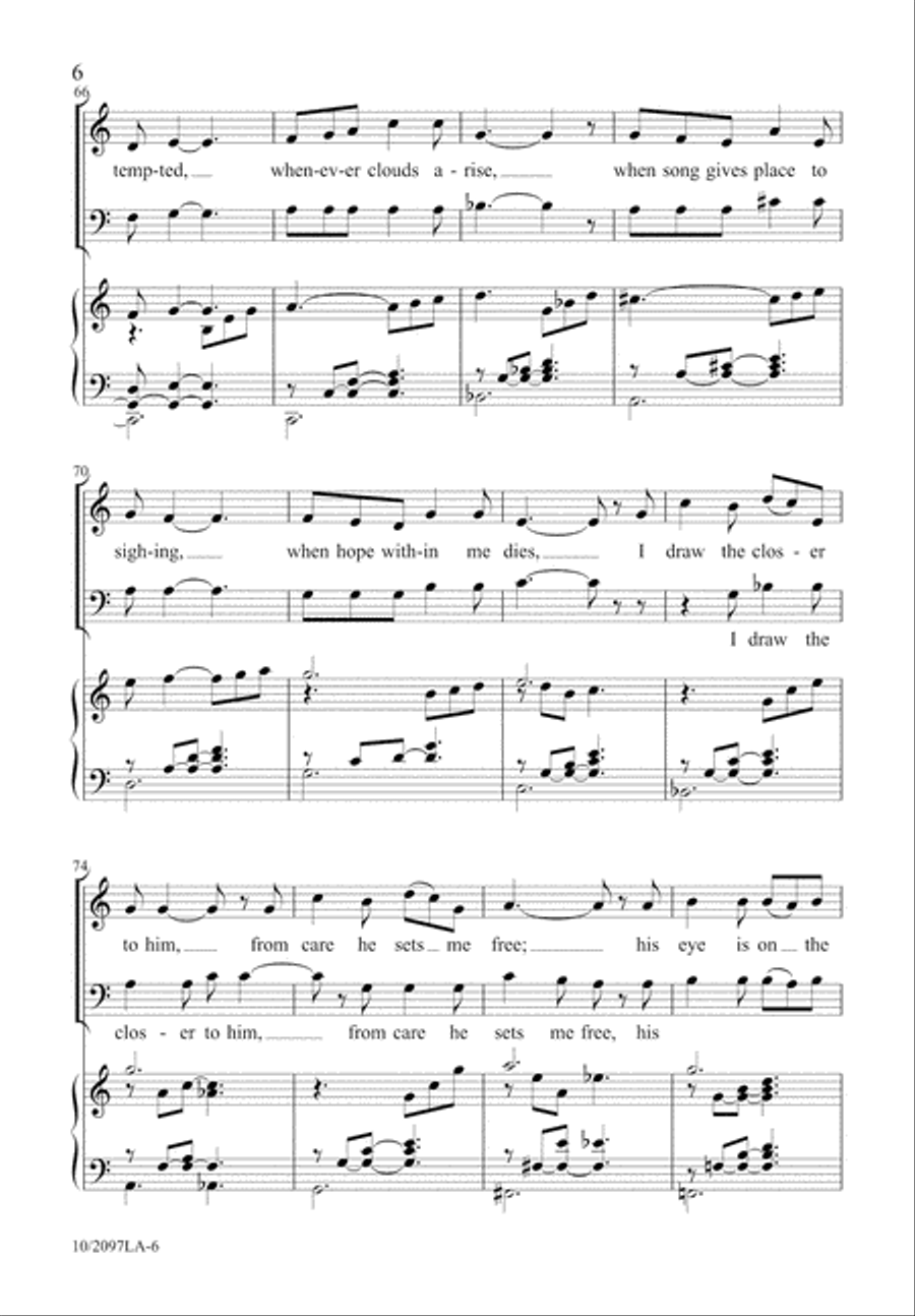 His Eye Is On The Sparrow 4-Part scores gallery preview page 7