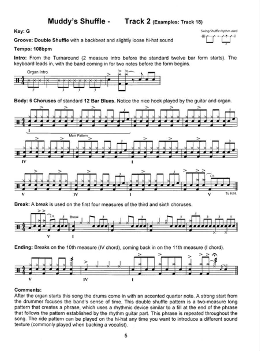 Blues Drums Play-Along Trax Drums scores gallery preview page 6