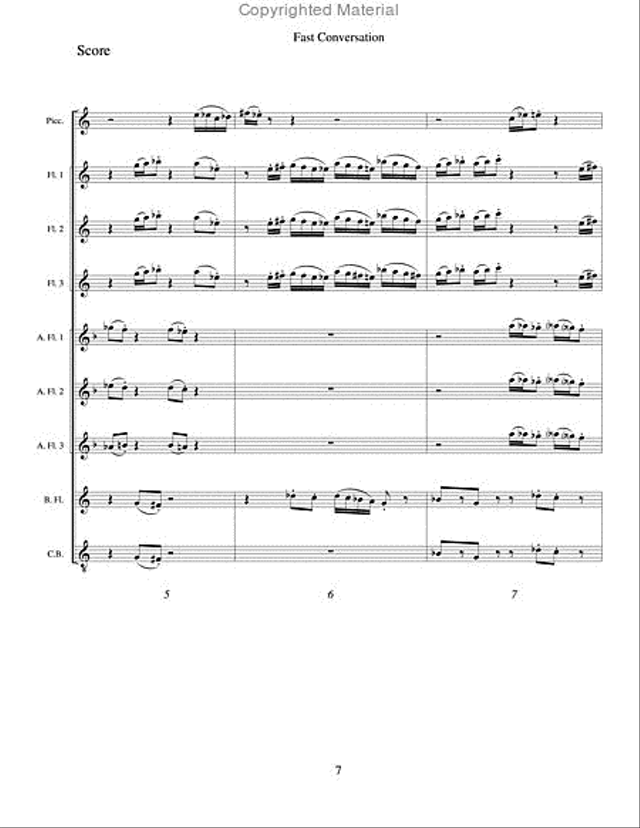 Conversations Flute Choir scores gallery preview page 6