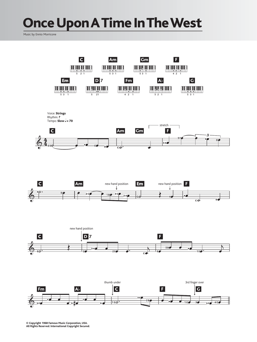 Once Upon A Time In The West (Theme) Piano scores gallery preview page 1