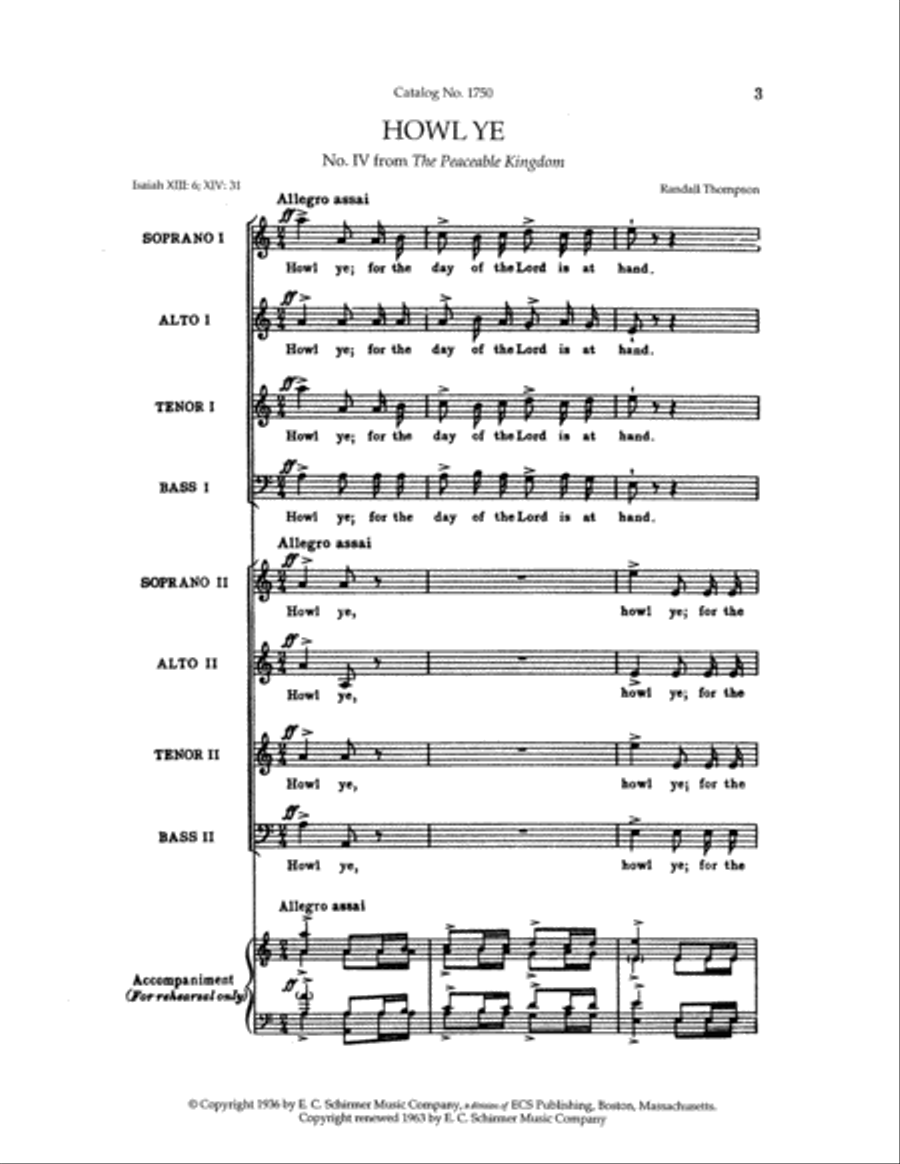 Howl ye 4-Part scores gallery preview page 2