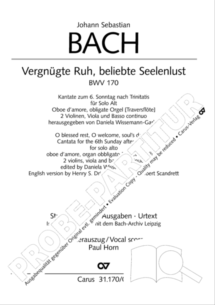 O blessed rest, o welcome heart's delight (Vergnugte Ruh, beliebte Seelenlust) Flute scores gallery preview page 2