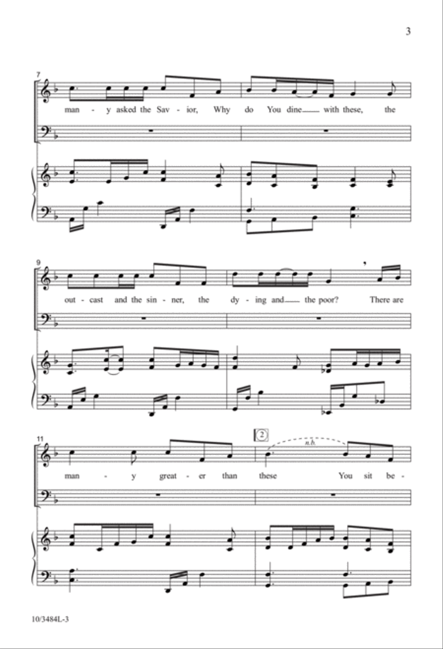 One at the Feast One at the Feast 2-Part scores gallery preview page 3