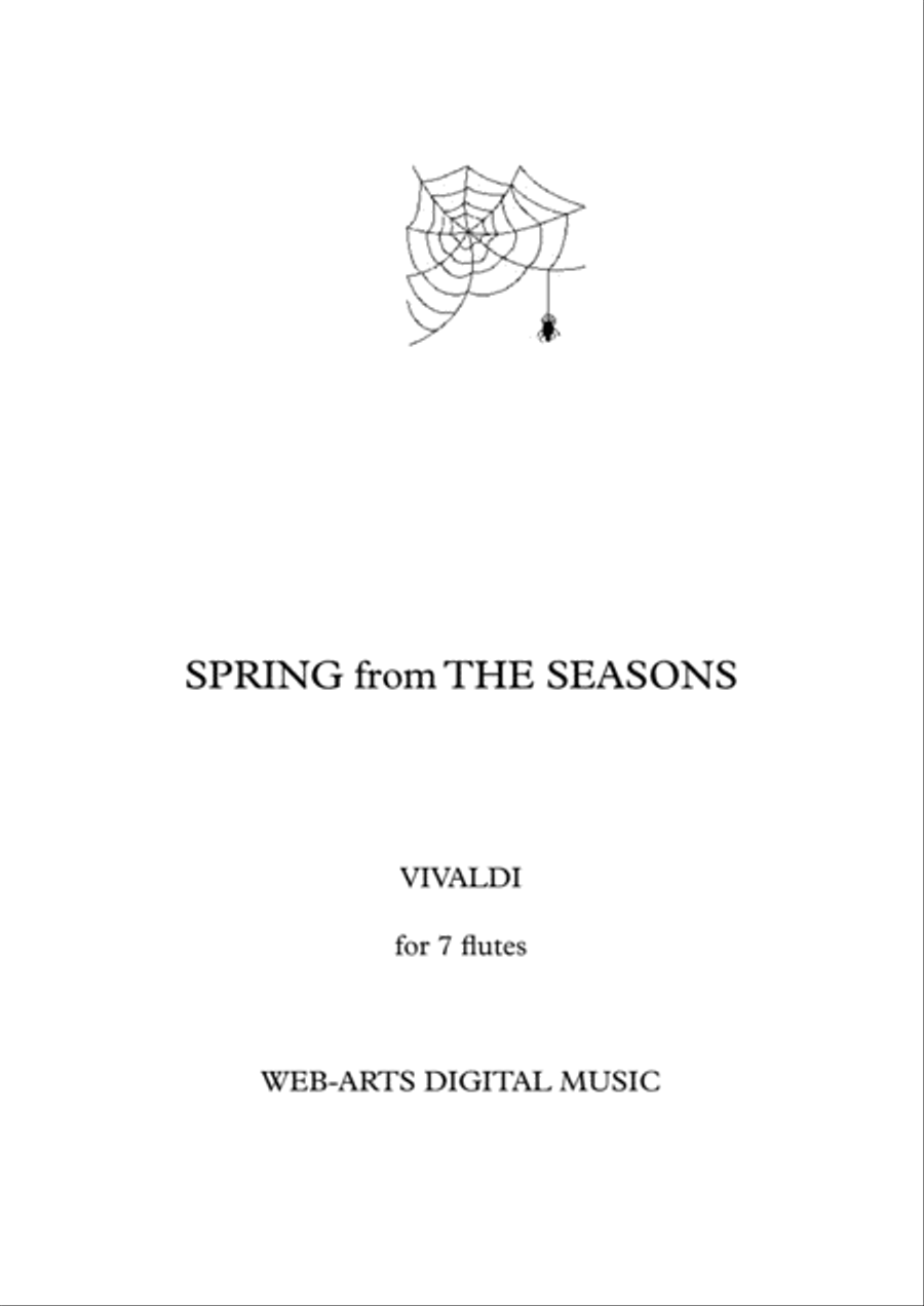 SPRING from THE SEASONS for 7 flutes - VIVALDI Woodwind Ensemble scores gallery preview page 1