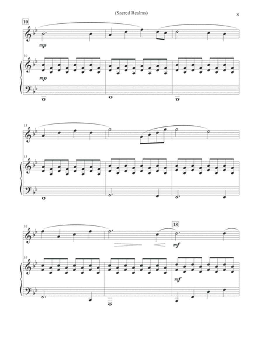 Sacred Realms - Flute & Piano Flute Solo scores gallery preview page 3