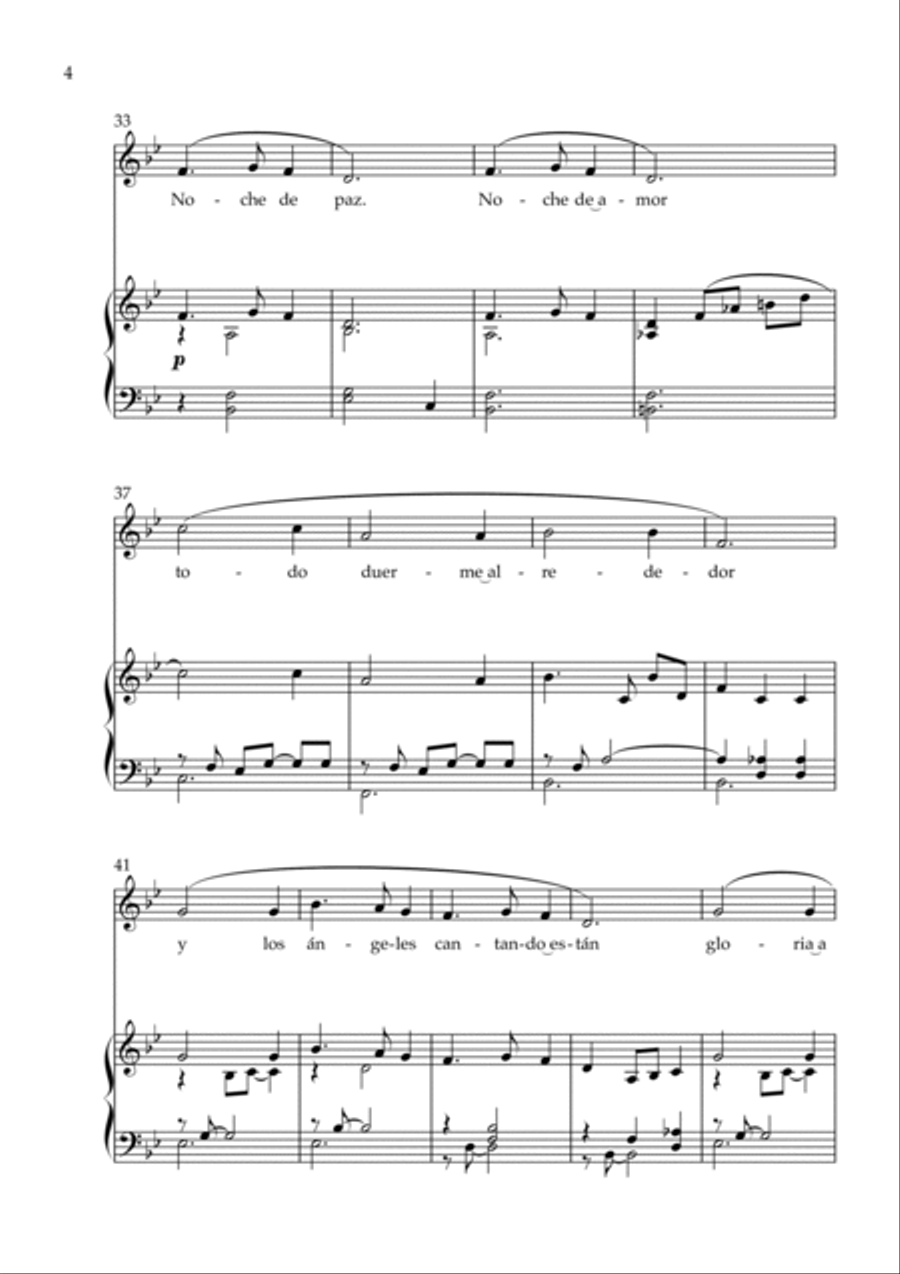 Noche de paz (Villancico popular) Voice scores gallery preview page 4