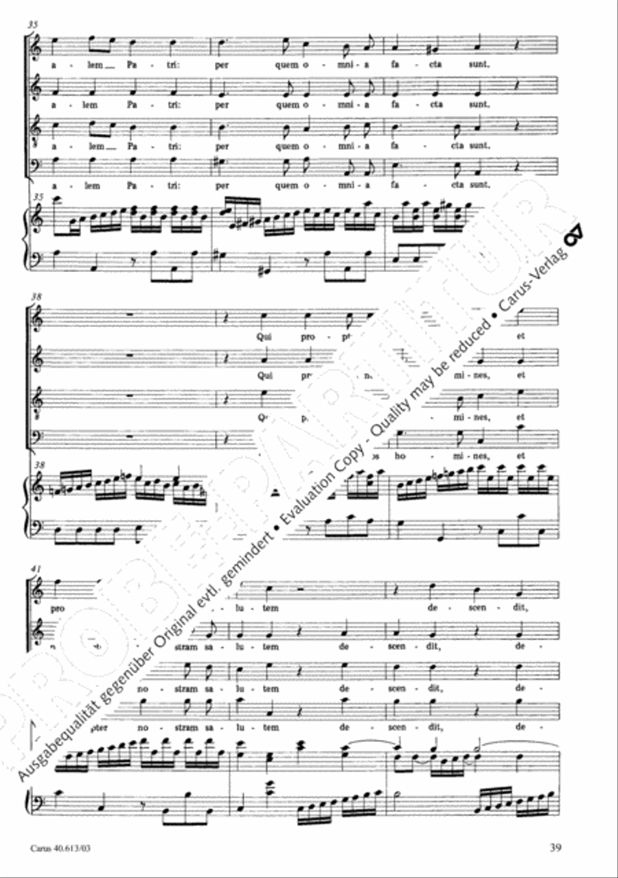 Mass in C (Missa in C) 4-Part scores gallery preview page 40