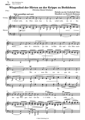 Wiegenlied der Hirten an der Krippe zu Bethlehem (Solo song) (Original key. E-flat Major)