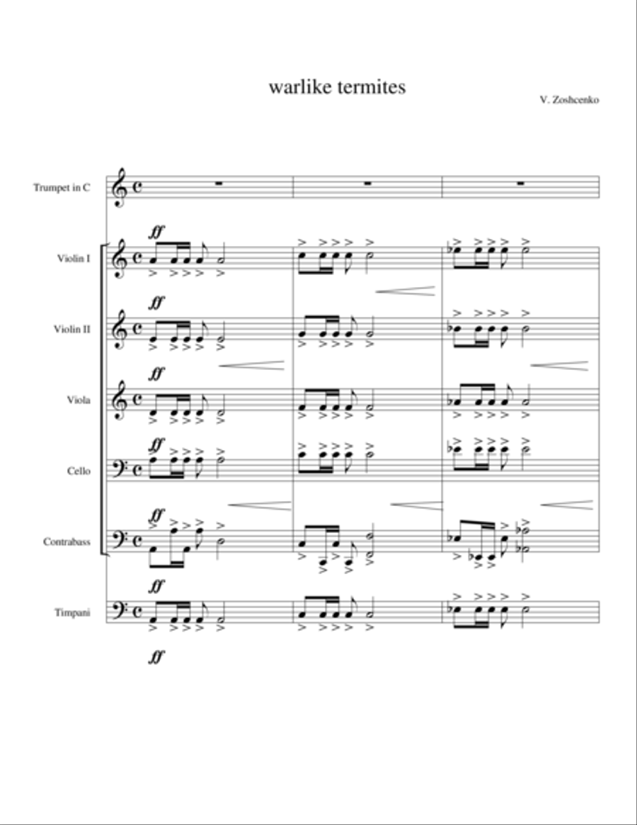 Militant Termites String Quartet scores gallery preview page 1