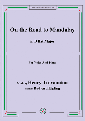 Book cover for Henry Trevannion-On the Road to Mandalay,in D flat Major,for Voice&Piano