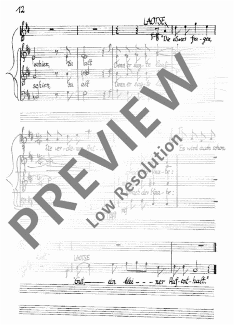 Legende vom Weisen und Zöllner 4-Part scores gallery preview page 13