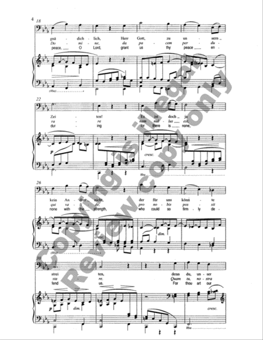 Verleih' uns Frieden (Grant Unto Us Thy Peace, O Lord) (Choral Score) image number null