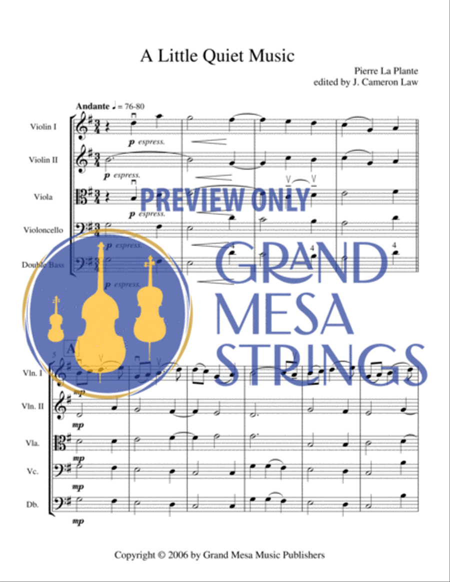 A Little Quiet Music String Orchestra scores gallery preview page 2
