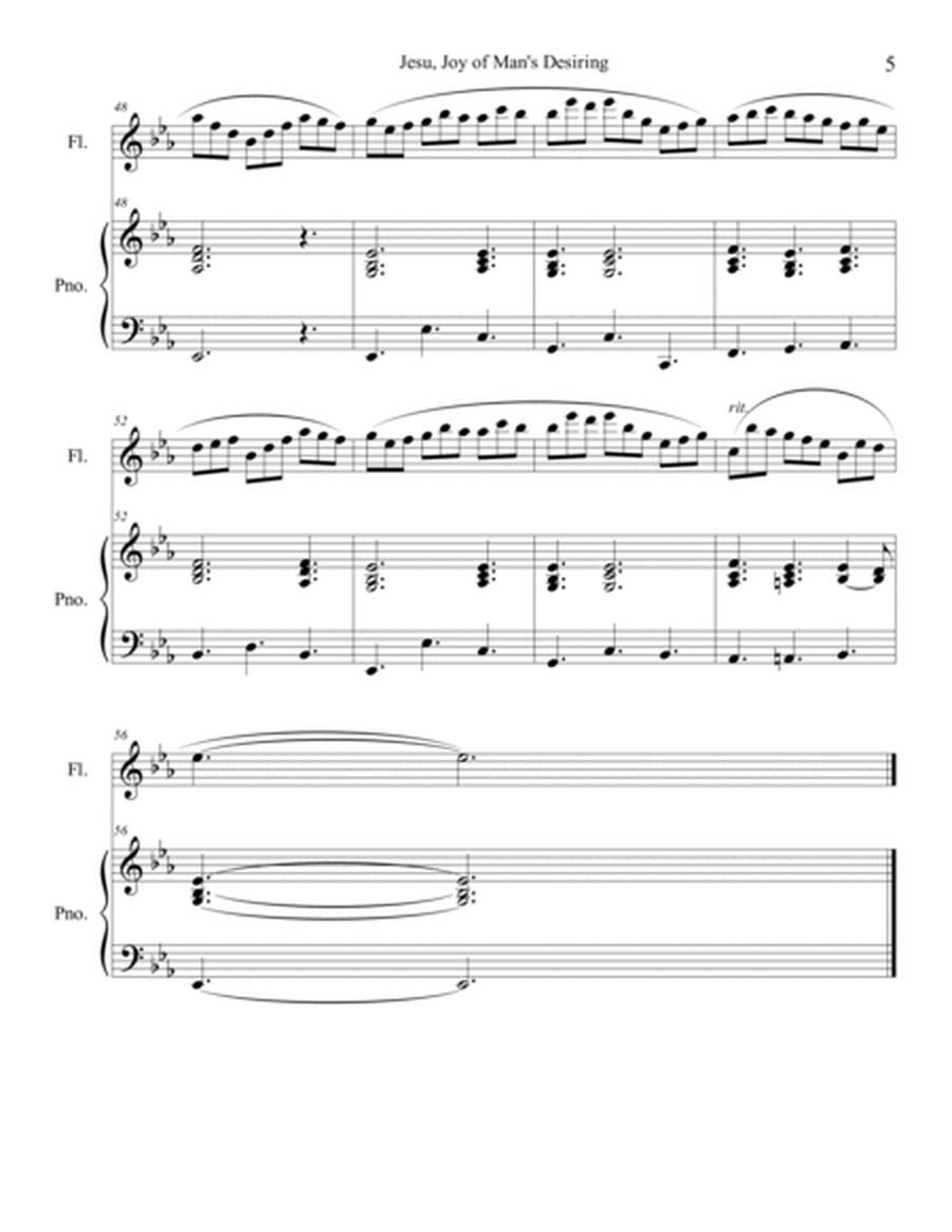 Jesu, Joy of Man's Desiring (Flute Solo) with piano accompaniment image number null